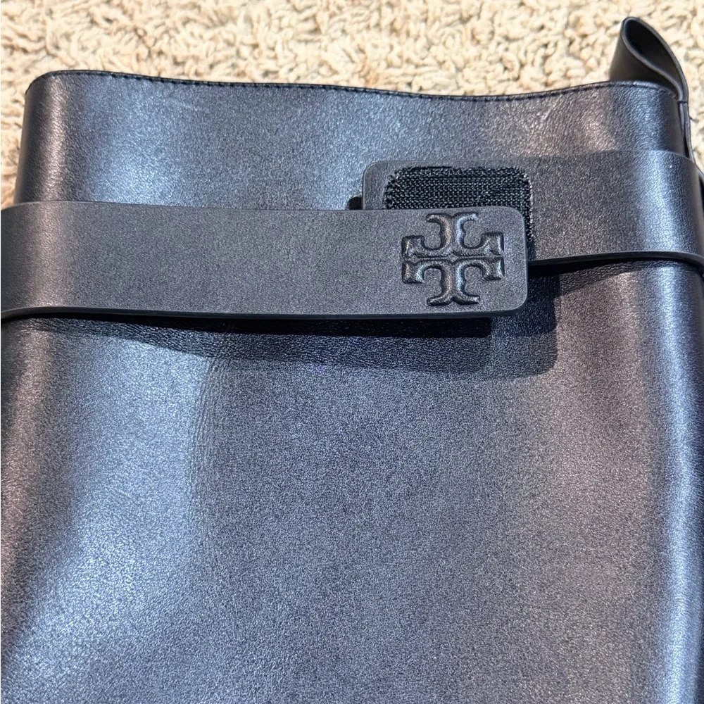Tory Burch Black Leather Over-the-Knee Riding Boots